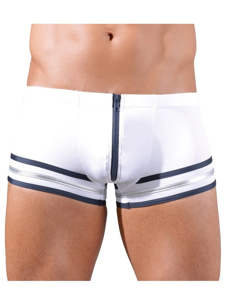 Boxer Marin Blanc Avec Fermeture Éclair - S