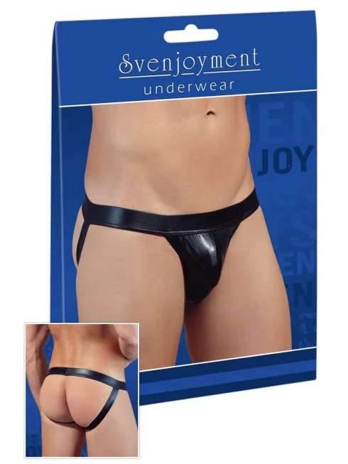 Jock Strap noir effet mouillé - M