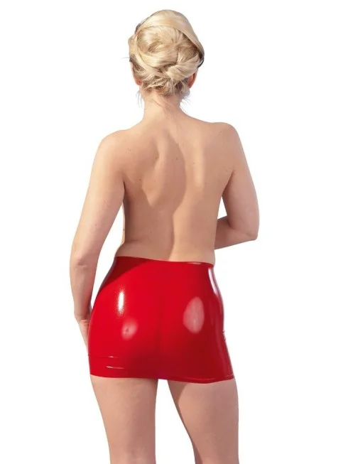 Mini Jupe en Latex Rouge - XXL