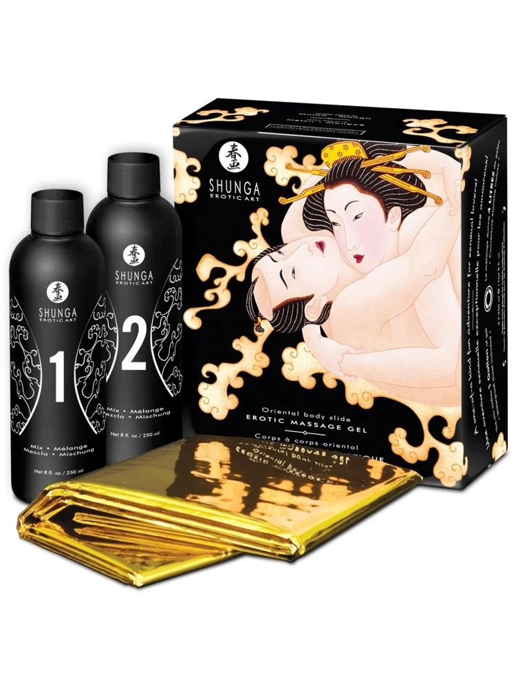 Gelee et Drap de Massage Erotique Melon - Mangue