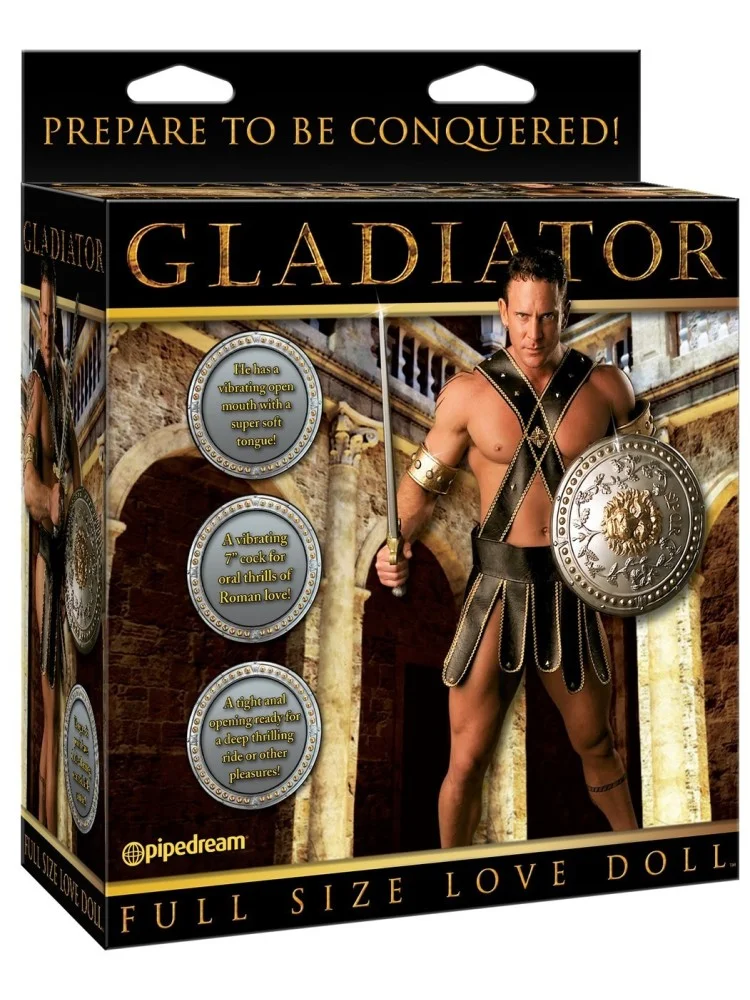 Poupée Gonflable homme Gladiator vibrante