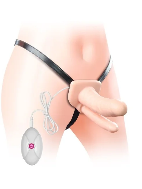 Double gode ceinture creux vibrant Unisex