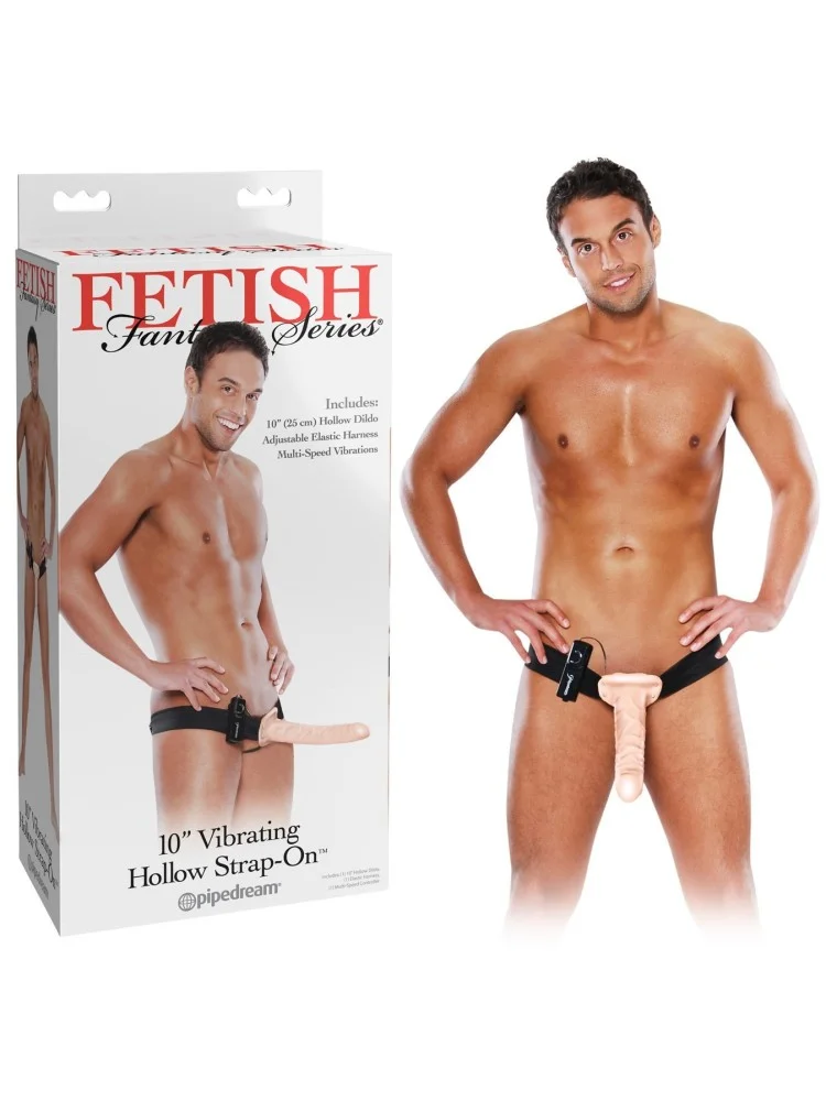 Gode ceinture creux vibrant Extra Long Fetish Fantasy - 26 cm