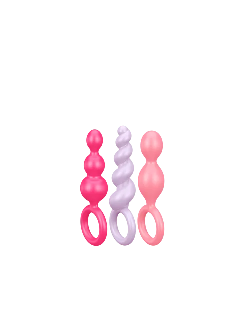 Plug anal Satisfyer Booty Call 3 pcs - Multicolor