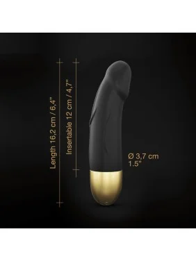 Vibromasseur Real Vibration S 16 cm 2.0 - Noir et Or