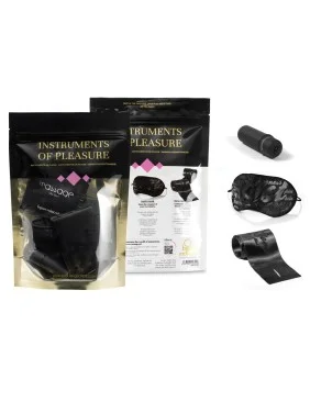 Coffret Plaisir - Masque, liens sensuels, stimulateur, dosette