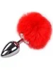 Plug en Métal Large avec Pompon Rouge
