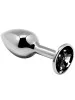 Plug Anal en Aluminium et Strass Noir - L