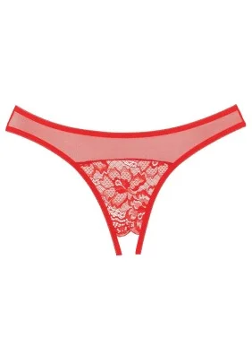 Culotte rouge ouverte à l'entrejambe - A1078R