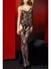 Bodystocking noir motifs effet guêpière - ML1343BLK