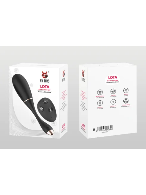 Œuf vibrant télécommandé USB noir avec option commande vocale LOLA-S - WS-NV030