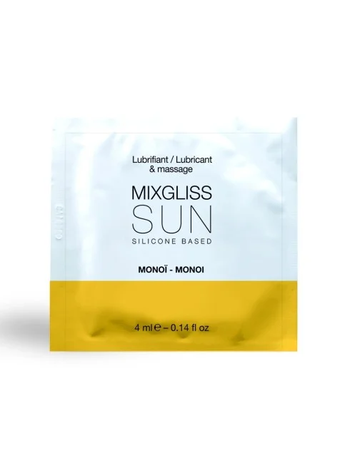 Dosette 2 En 1 Lubrifiant Et Huile De Massage Silicone Mixgliss Sun Monoï 4 ML - L6022412