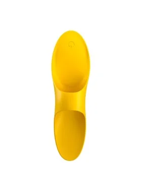 Stimulateur polyvalent jaune à insérer sur le doigt USB Teaser Satisfyer - CC597724