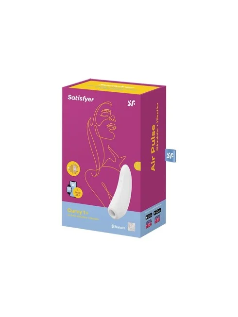 Stimulateur clitoridien connecté blanc Curvy 1 Satisfyer - CC5972390020