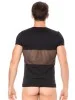 T-shirt noir filet - LM2004-81BLK
