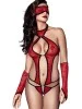 Ashley Body, Masque et Mitaines - Rouge